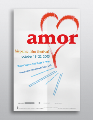 Poster design for the Hispanic Film Festival.